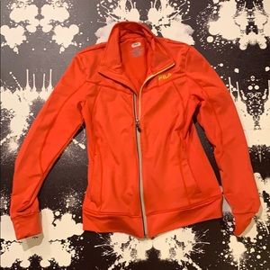Orange fila jacket